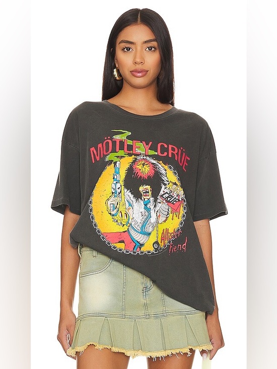 Daydreamer Tops - Daydreamer Motley Crüe Graphic Band Tee